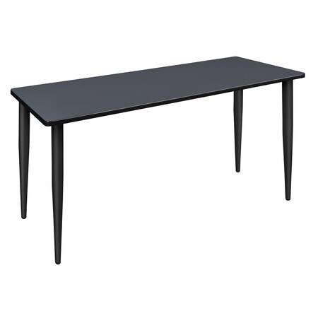 Kahlo 72 X 24 In. Training Seminar Table- Grey Top, Black Tapered Legs